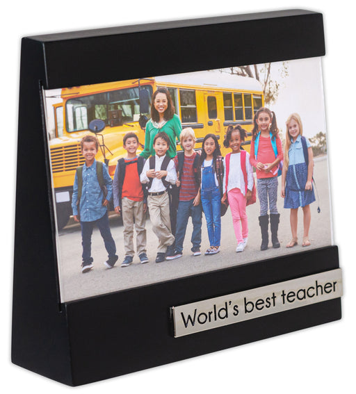 World's Best Teacher Wedge Picture Frame