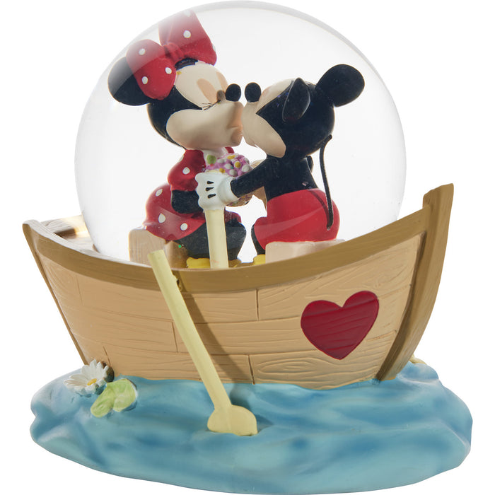 Disney Mickey Mouse and Minnie Mouse "We Will Never Drift Apart" Musical Snow Globe