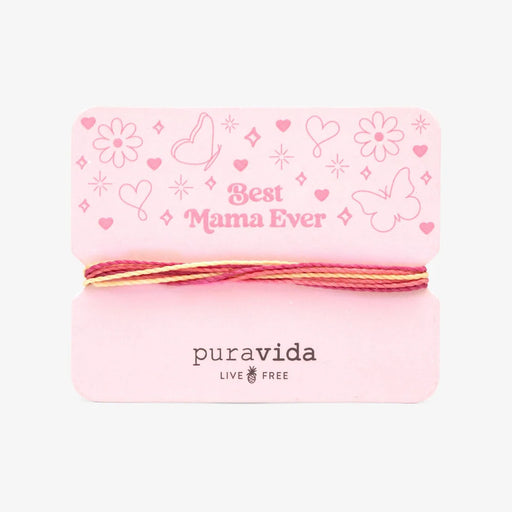 Pura Vida "Best Mama Ever" carded Bracelet