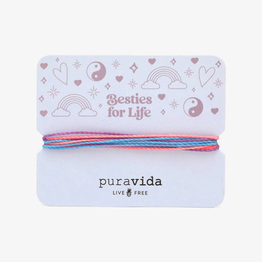 Pura Vida "Besties for Life" carded Bracelet