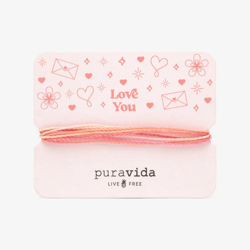 Pura Vida "Love You" carded Bracelet