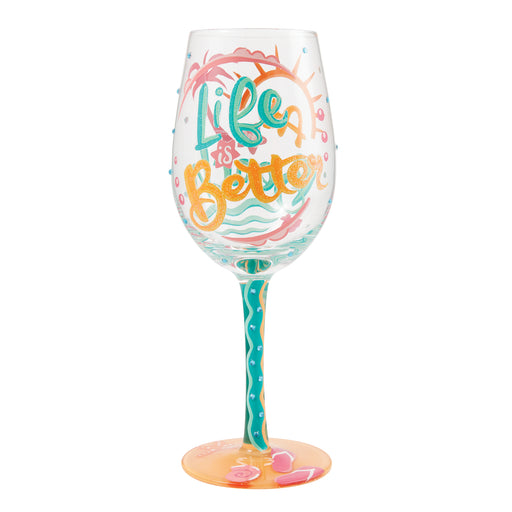 Life At The Beach Lolita Wine Glass
