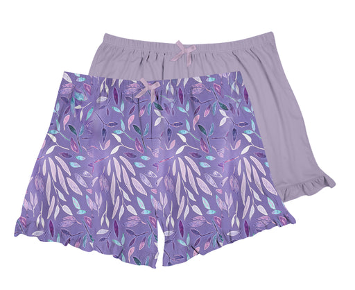 Purple Willow Lounge Shorts, Set of 2