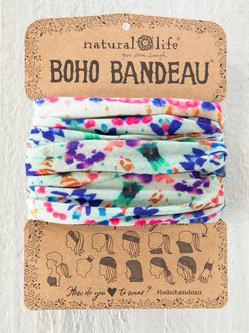Boho Bandeau Dark Cream Tie-Dye