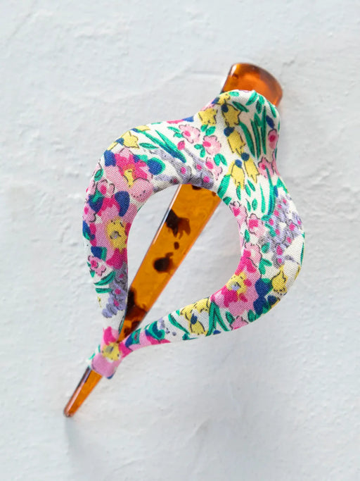 Floral Fabric Boho Hair Clip - Ditsy Neon Floral