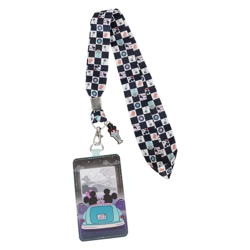 Mickey & Minnie Date Night Drive-In Lanyard With Card Holder by Loungefly