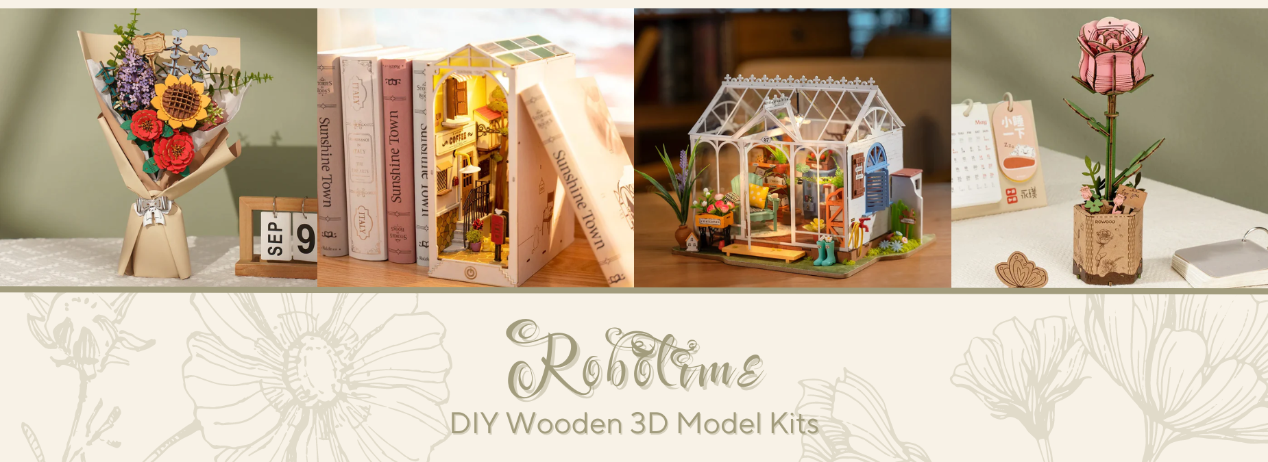Robotime - DIY Wooden 3D Model Kits