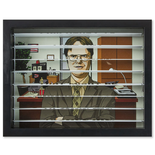 The Office Dwight Schrute Behind Blinds Wall Decor Dwight