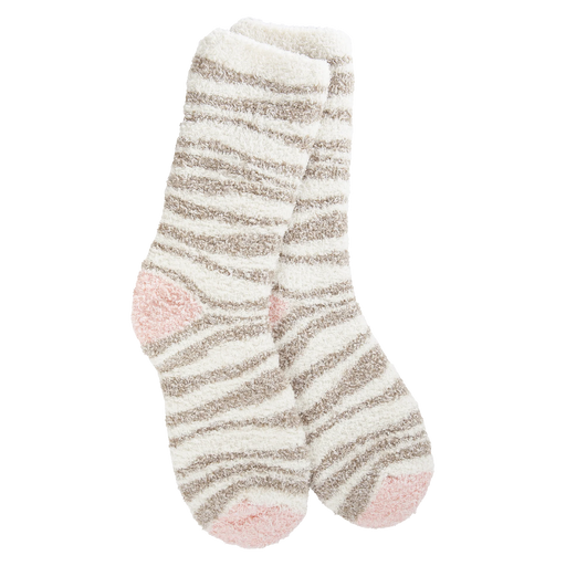 World's Softest Socks Fireside Socks - Neutral Zebra