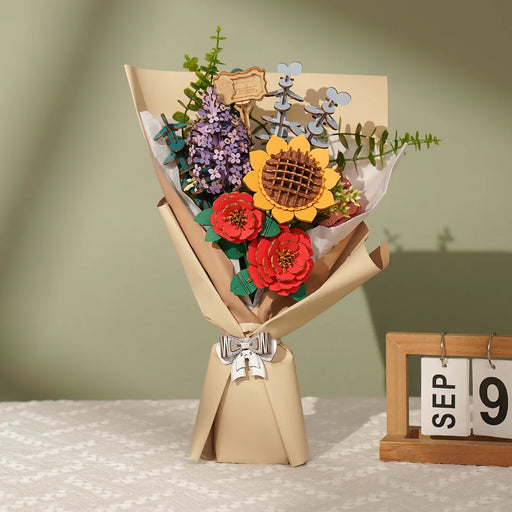 Rowood DIY Wooden Flower Bouquet 3D Puzzle Model Kit