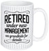 Retired Under New Management Grandparents Mug