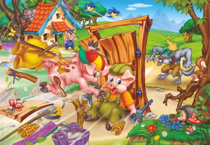 The Three Little Pigs 240 Piece Jigsaw Puzzle