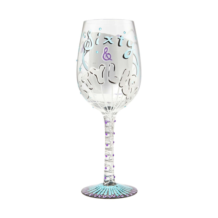 60th Birthday Lolita Wine Glass