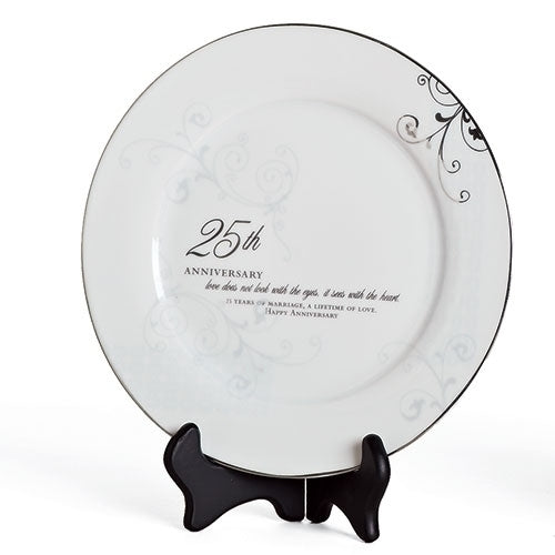 25th Anniversary Plate with Stand
