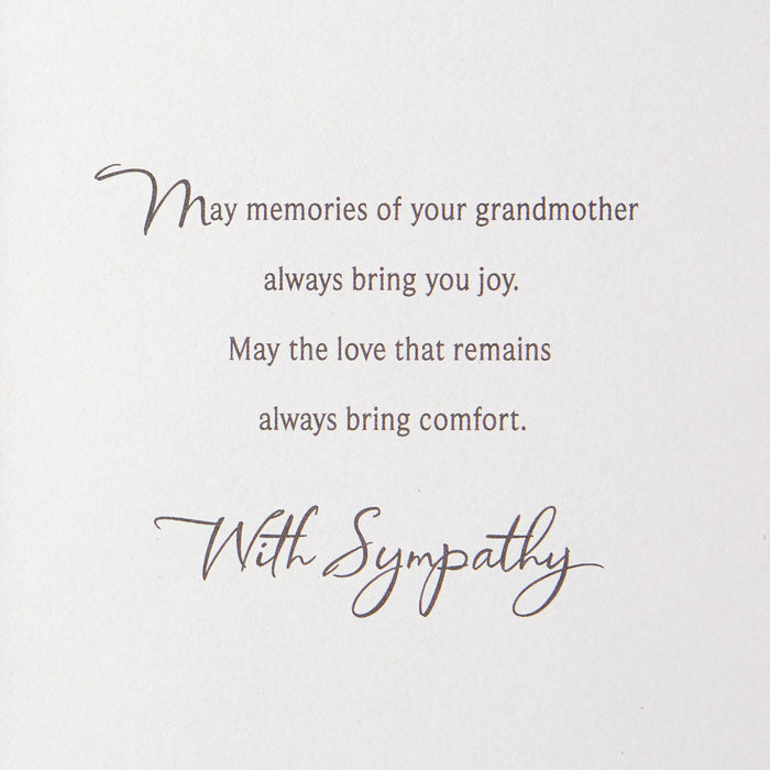 A Grandmother's Love Never Leaves Sympathy Card