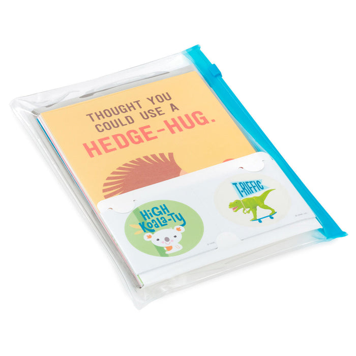 Assorted Blank Kids Encouragement Cards With Stickers in Pouch