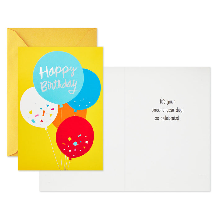 Colorful Assorted Kids' Birthday Cards, Pack of 12