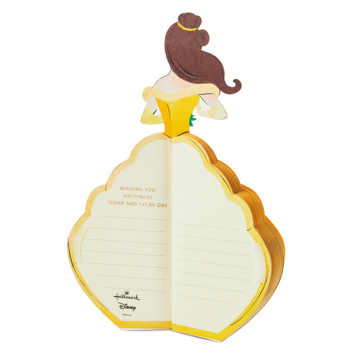 Disney Beauty and the Beast Belle Heart of Gold Honeycomb 3D Pop-Up Card