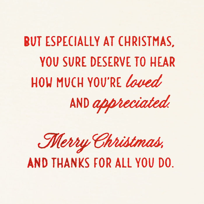 You Are Loved and Appreciated Christmas Card for Dad