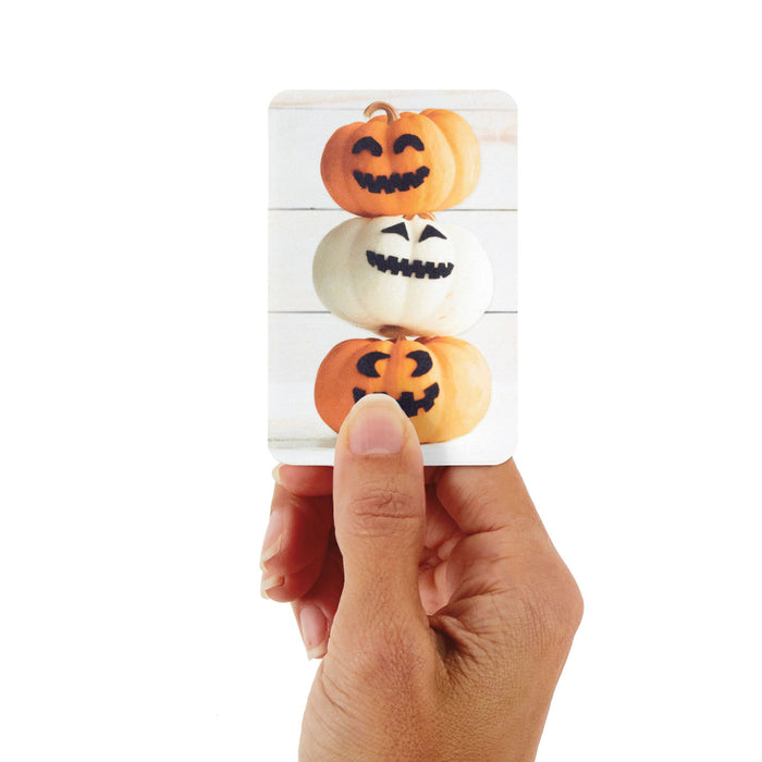 Mini Stack of Pumpkins Halloween Card