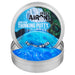 Crazy Aaron's Thinking Putty in a silver tin with blue putty inside, labeled 'Falling Water'.