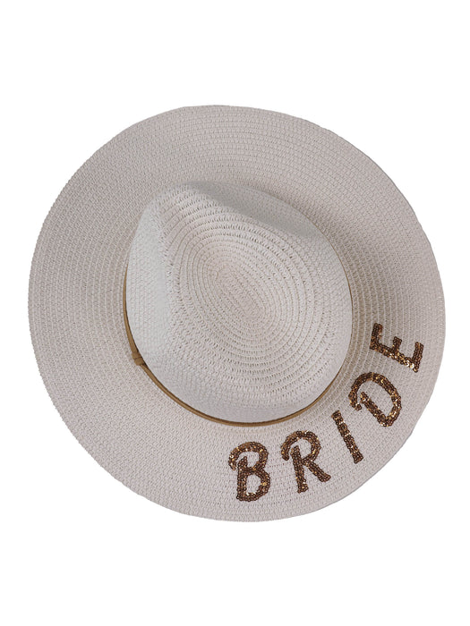 Bride Sequin Fedora Sun Hat
