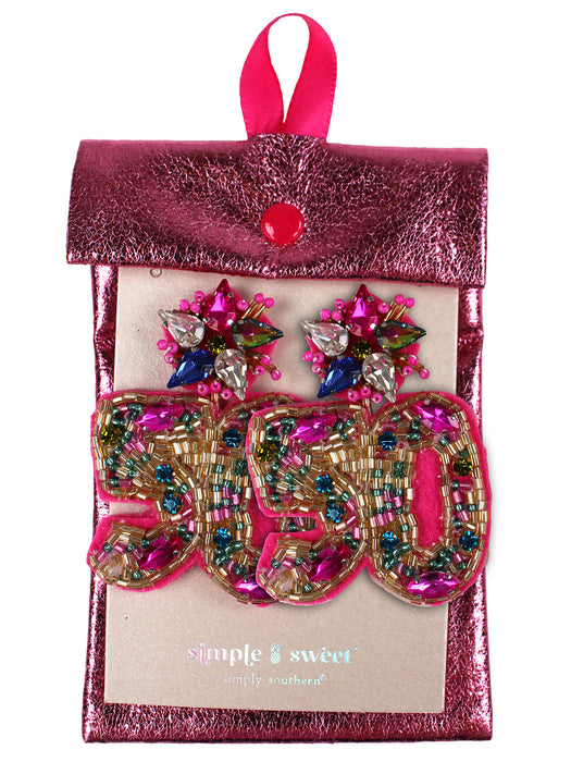 Simply Southern 50th Birthday Statement Earrings