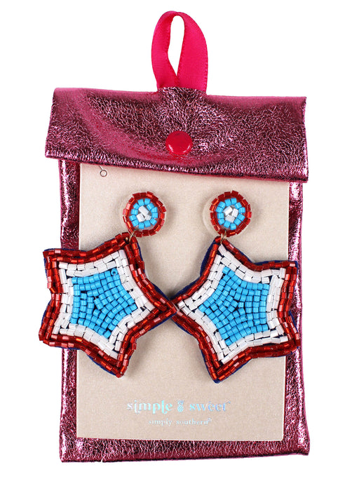 Simply Southern Patriotic Star Statement Earrings