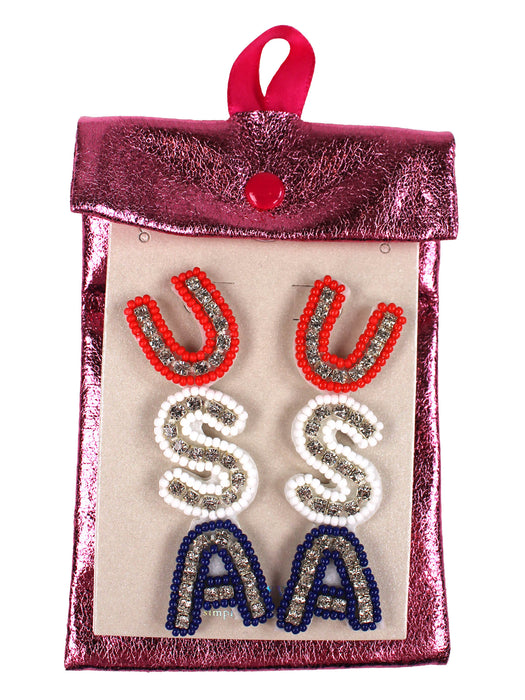 Simply Southern Patriotic USA Statement Earrings