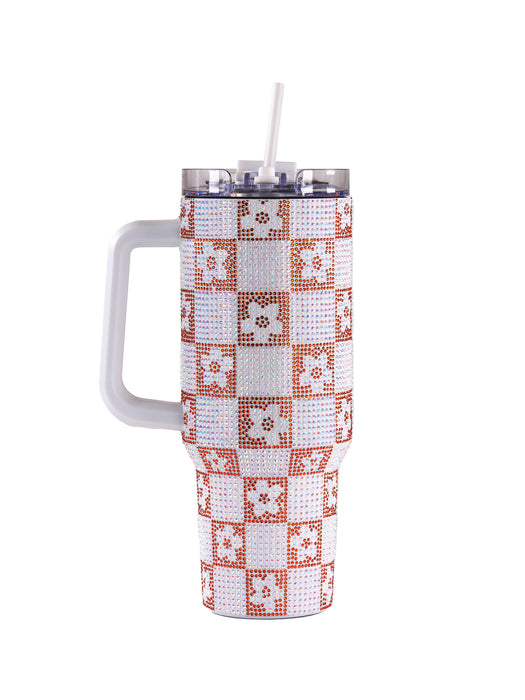 Simply Southern 30oz Sequin White Check Tumbler