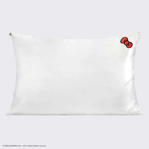 Hello Kitty X Kitsch Red Bow Ivory Satin Pillowcase