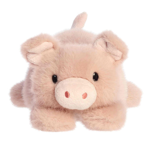 Plush pig toy on a white background