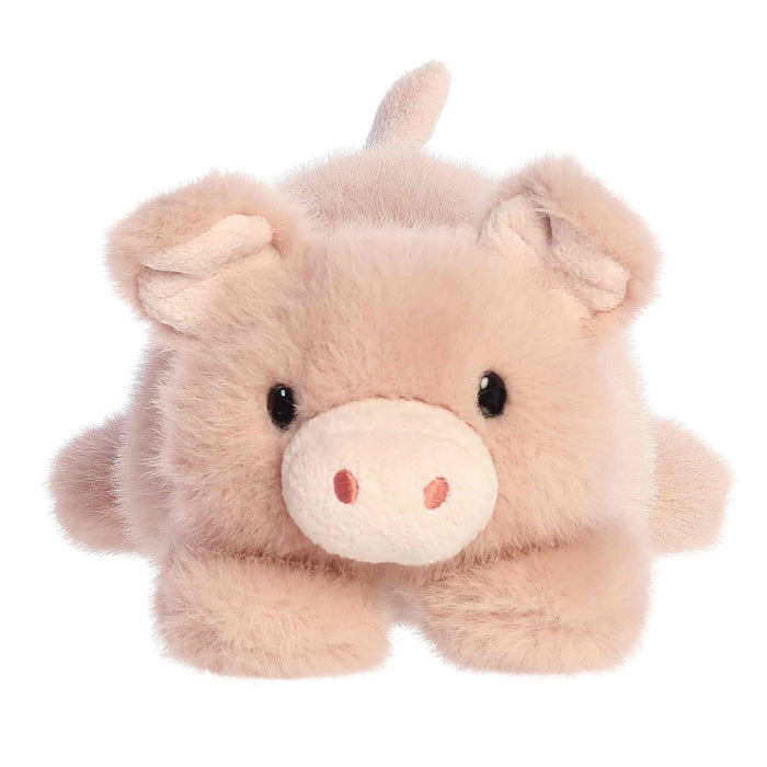 Plush pig toy on a white background