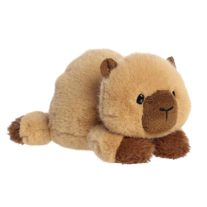 Capybara plush toy on a white background