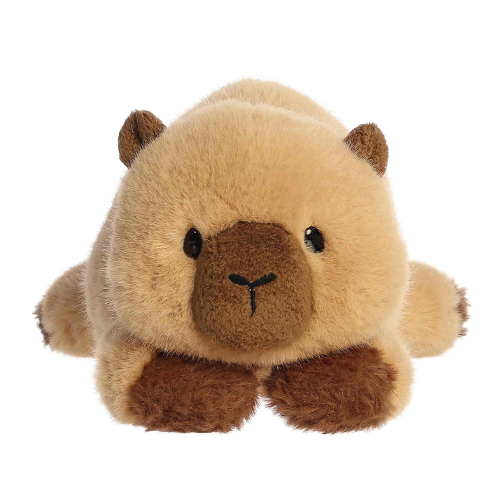 Capybara plush toy on a white background