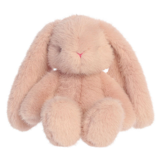 Blush bunny plush toy on a white background