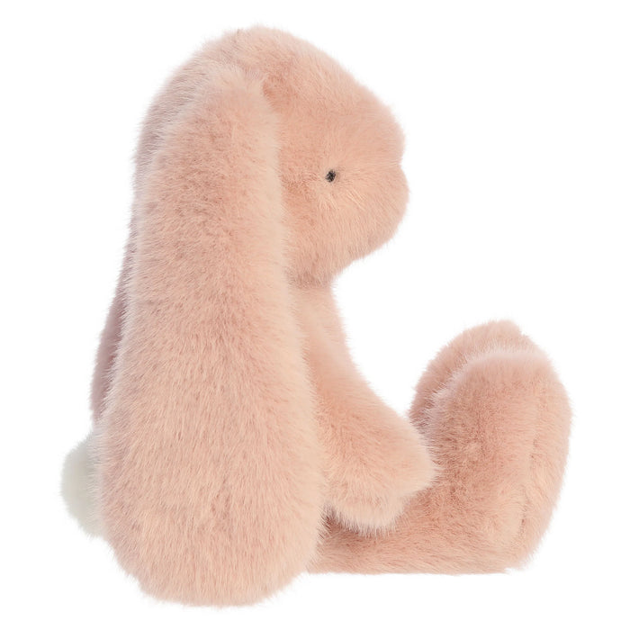 Blush bunny plush toy on a white background