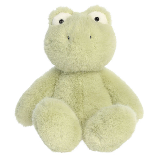 Frog plush toy on a white background