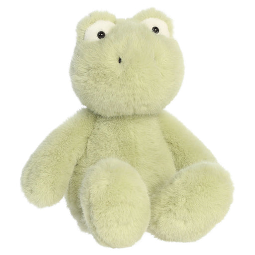 Frog plush toy on a white background