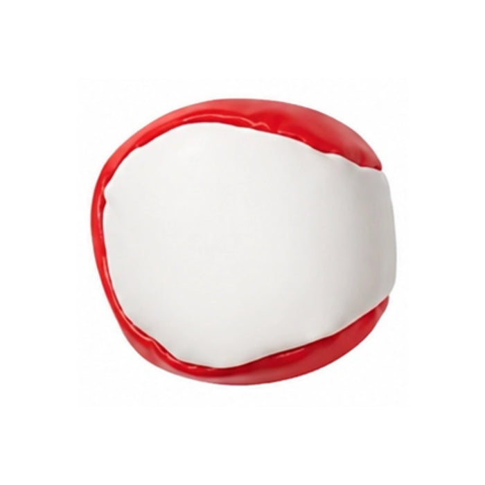 Red and white ball on a white background
