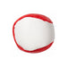 Red and white ball on a white background