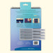 Packaging of dot markers with a blue background and text