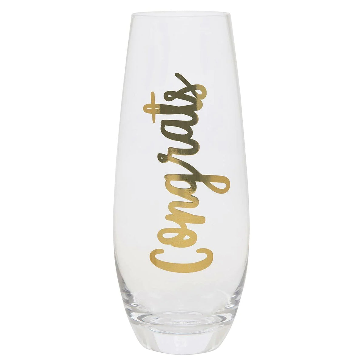 Congrats Stemless Champagne Glass — Trudy's Hallmark