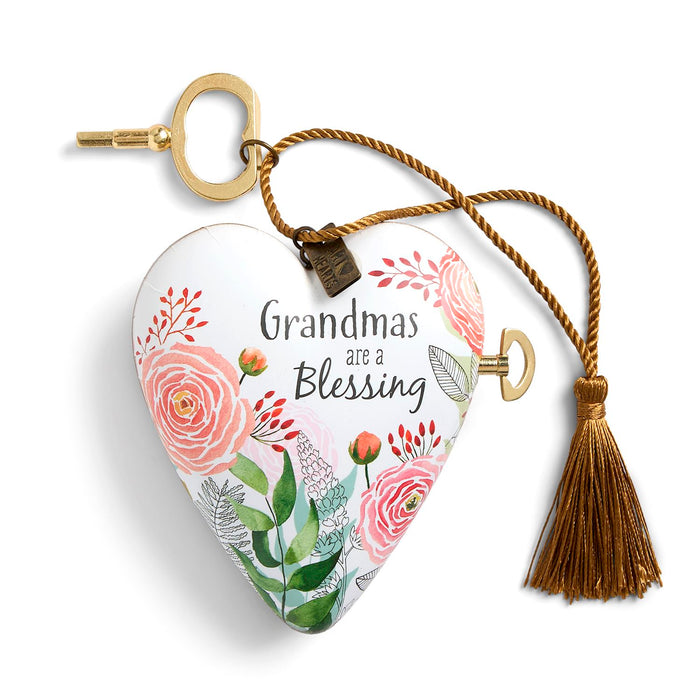 Grandmas are a Blessing Musical Art Heart - 3.5x4in
