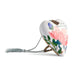 A heart-shaped ceramic keepsake urn with a floral design and the text 'BEST GRANDMA EVER' on a white background.