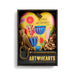 Decorative heart with artistic design and key charm in a 'Art Hearts' box.