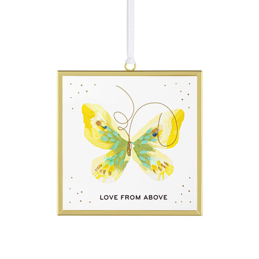 Decorative butterfly ornament with 'Love from Above' text on a white background