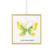 Decorative butterfly ornament with 'Love from Above' text on a white background