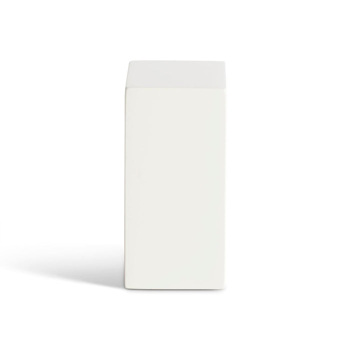 White rectangular box on a white background