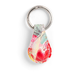 Keychain with a colorful teardrop design on a white background